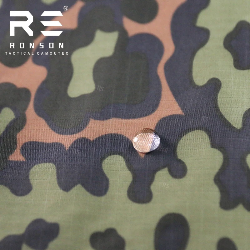 Tela nailon estampado hoja de roble PU impermeable para paraguas 210T