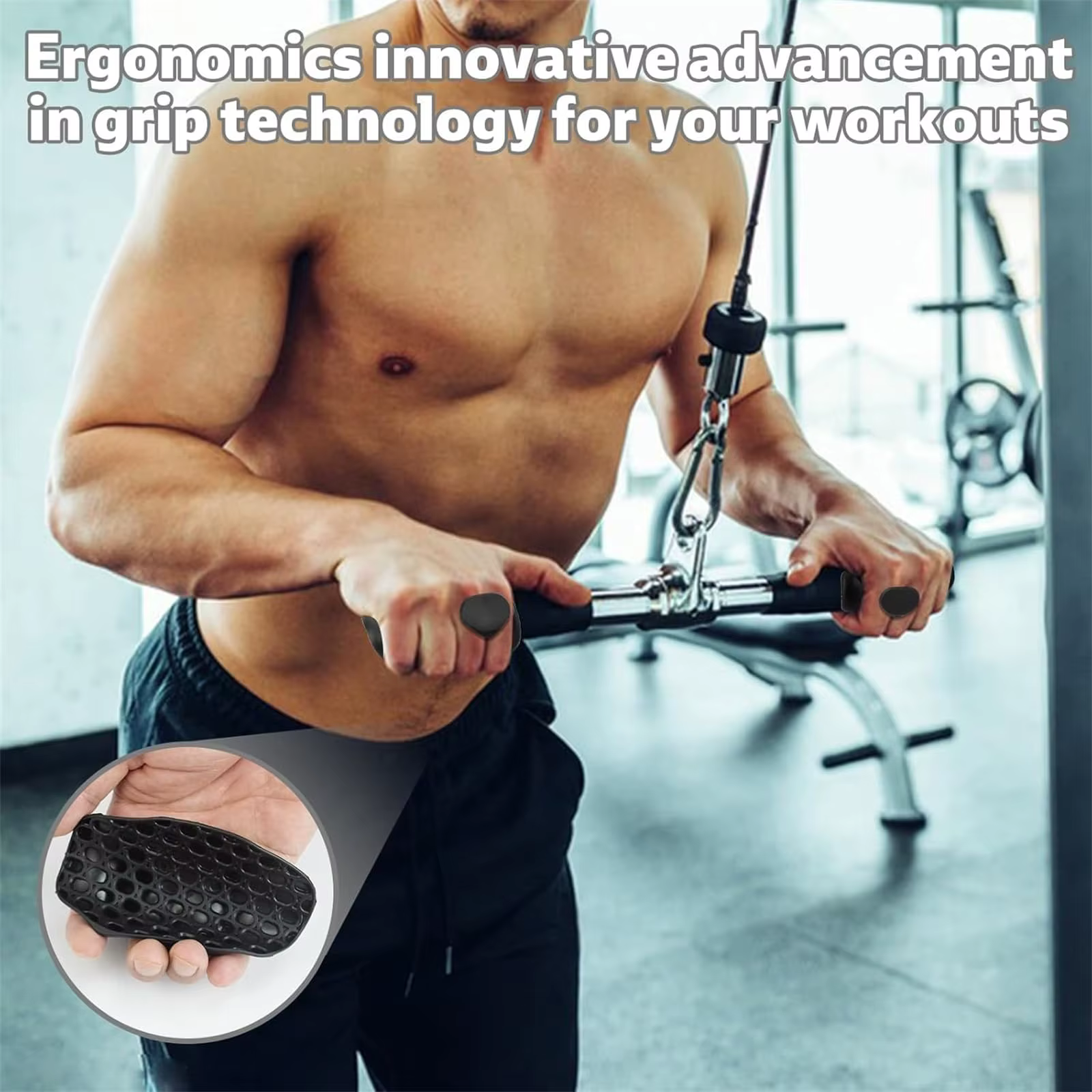 Guantes sin dedos de entrenamiento con agarre para dominadas - imagen 4