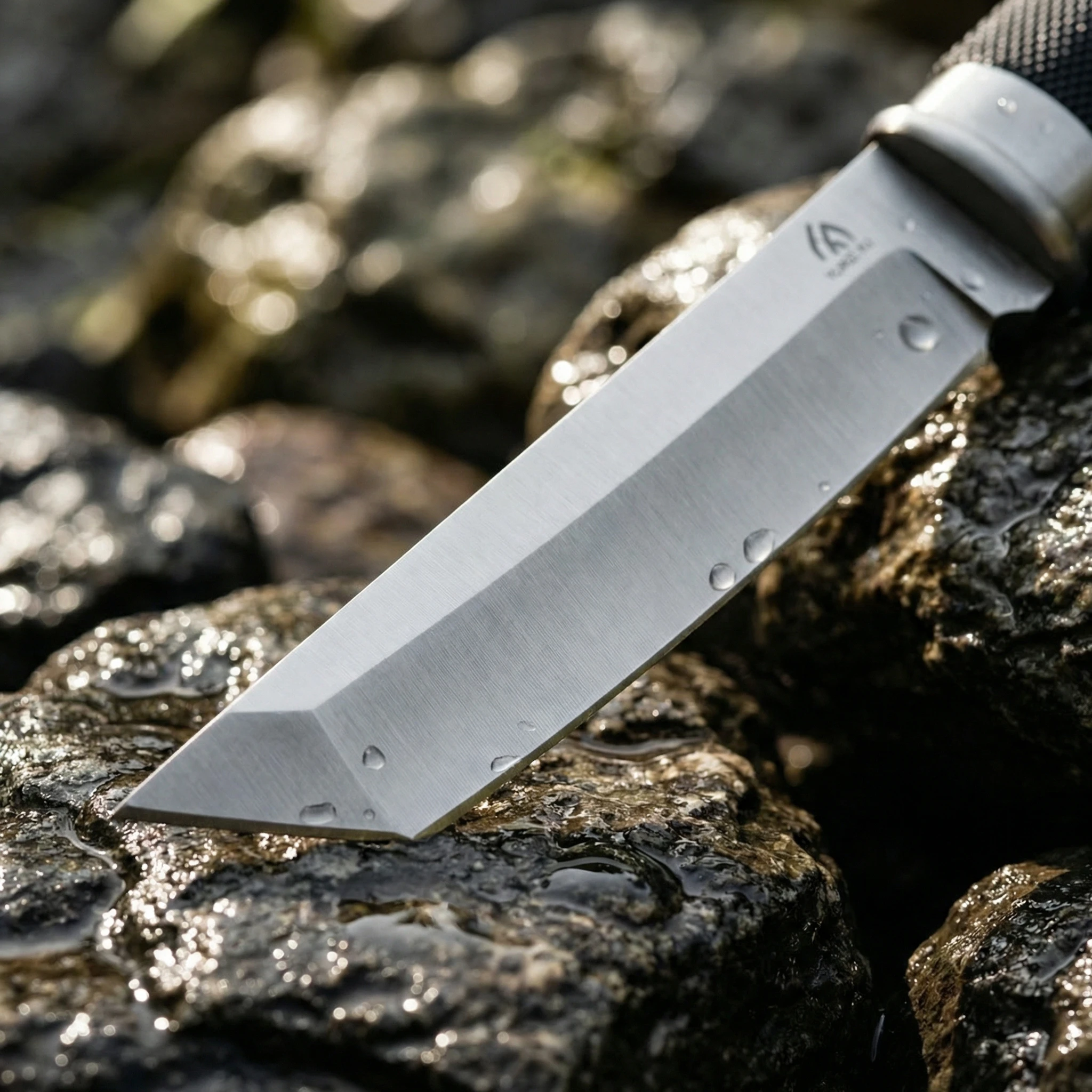 Cuchillo fijo táctico para exterior con funda de supervivencia - imagen 2