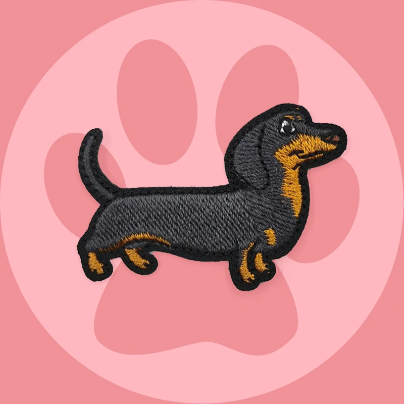 Parche termoadhesivo bordado corgi de dibujos animados para ropa táctica - imagen 2