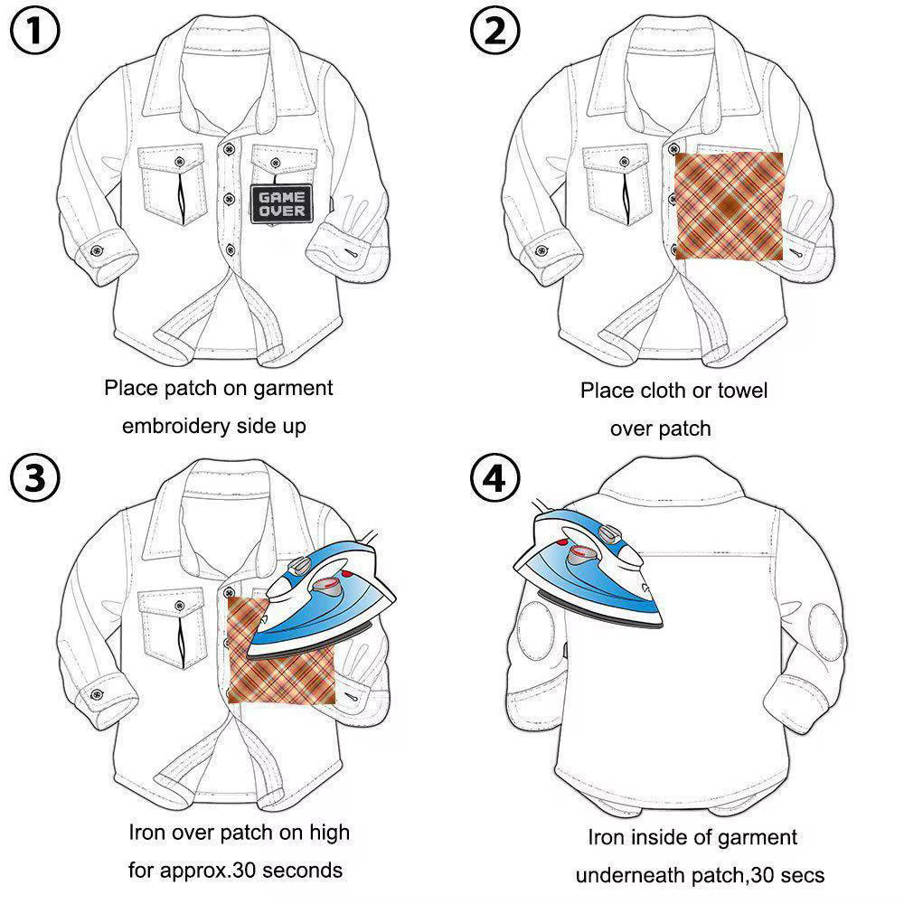 Parches bordados termoadhesivos con diseño de pato, ganso y gato
