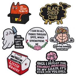 Parche bordado Club de Ovejas Negras - citas divertidas para ropa