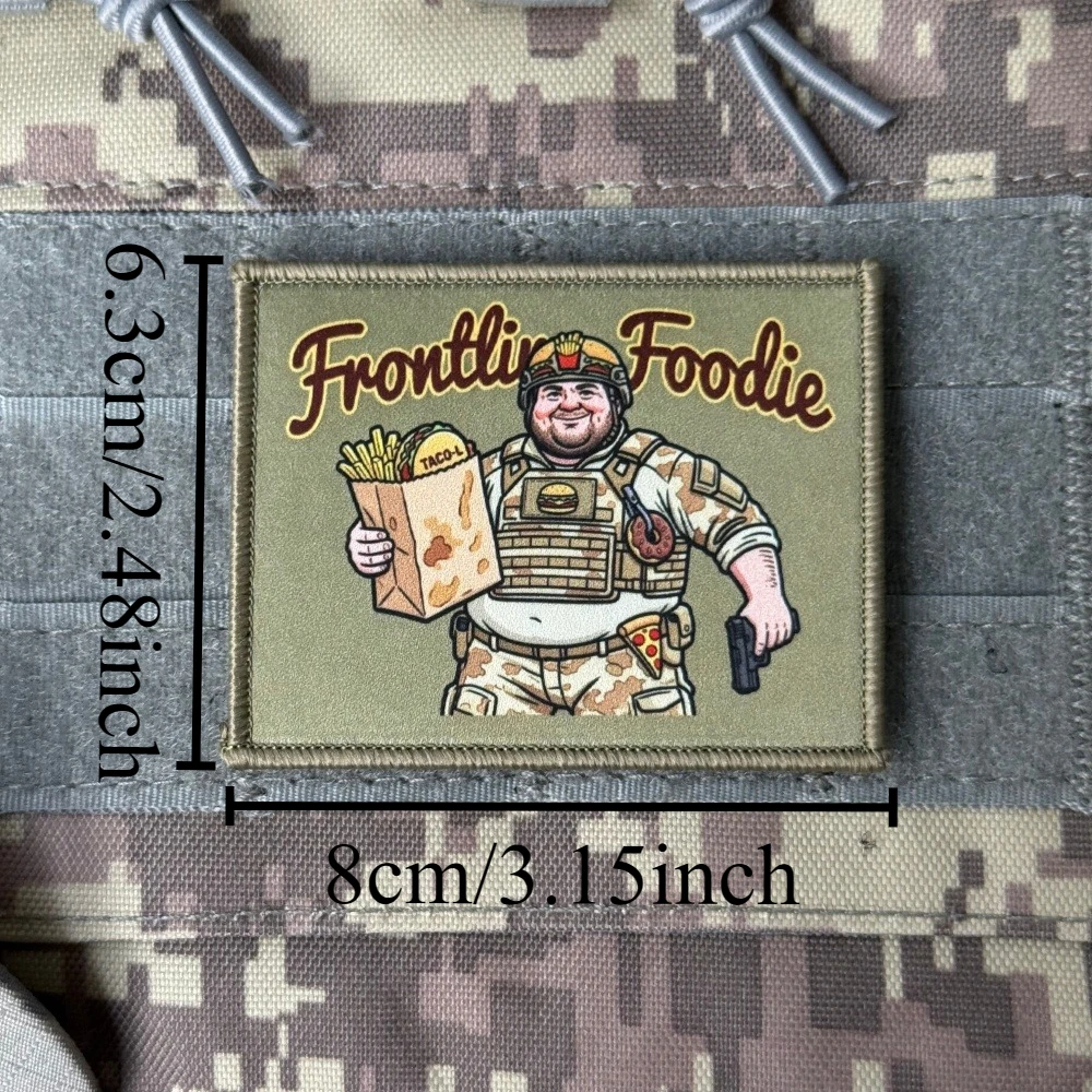 Frontline Foodie Parche táctico gancho y bucle soldado gordo - imagen 4