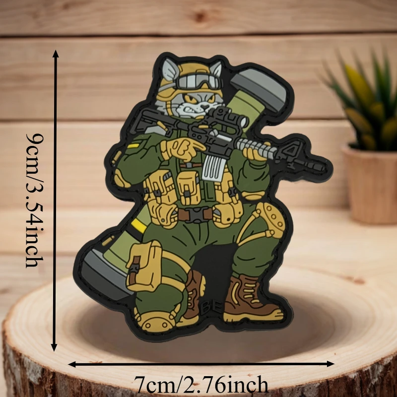 Parche PVC 3D Attack Cat con relieve definido