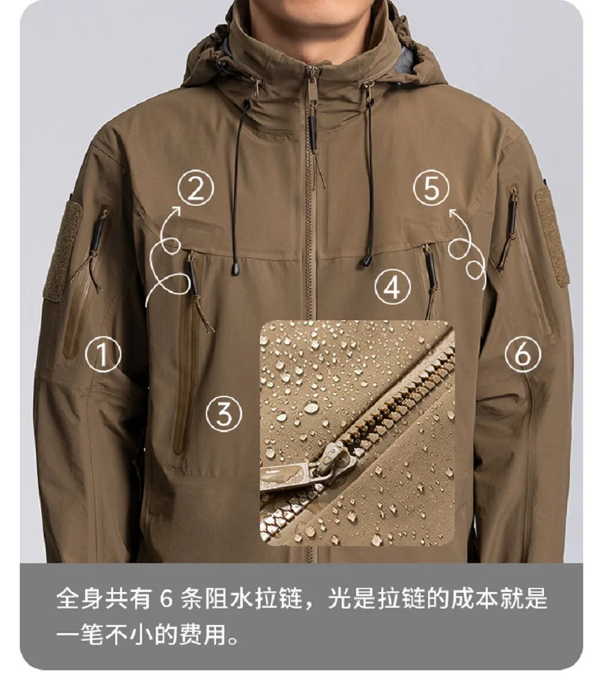 Chaqueta táctica impermeable y transpirable – Uso militar - imagen 5