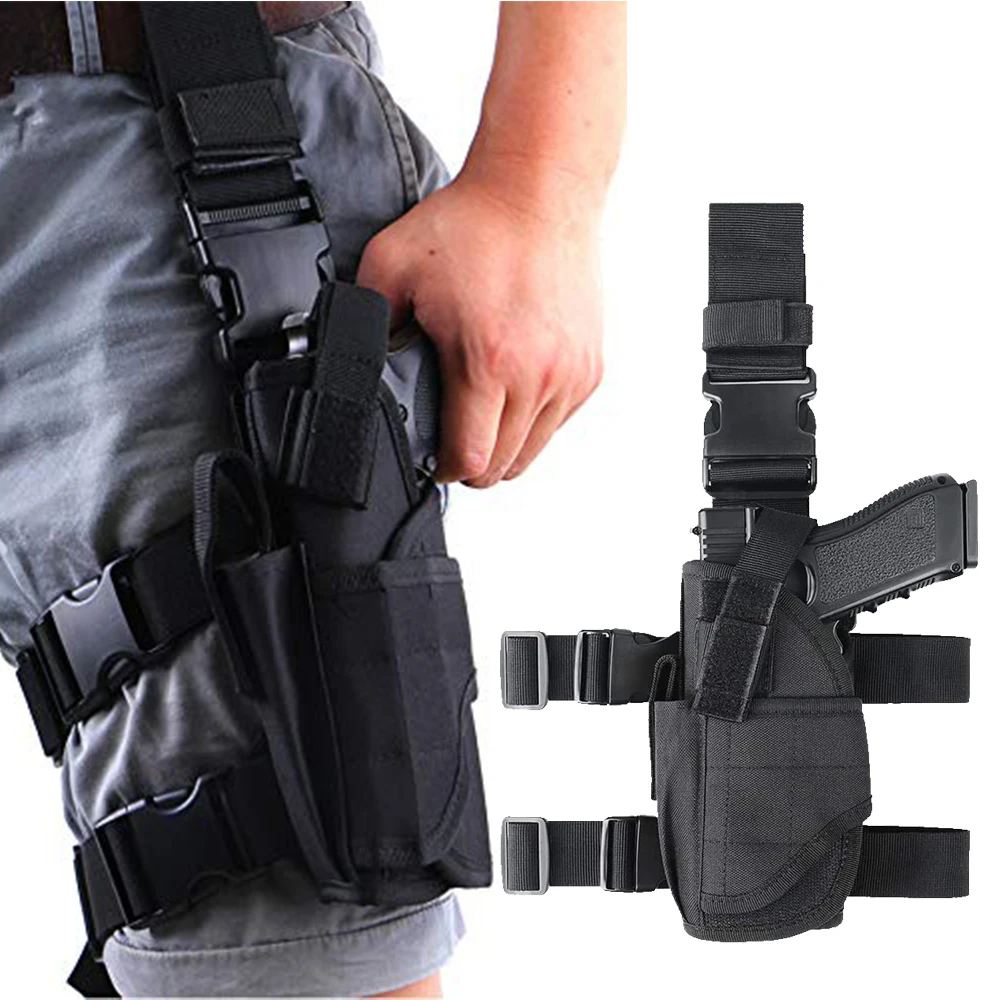 Funda táctica de muslo Oxford bolsillo ajustable pistola polivalente - imagen 4