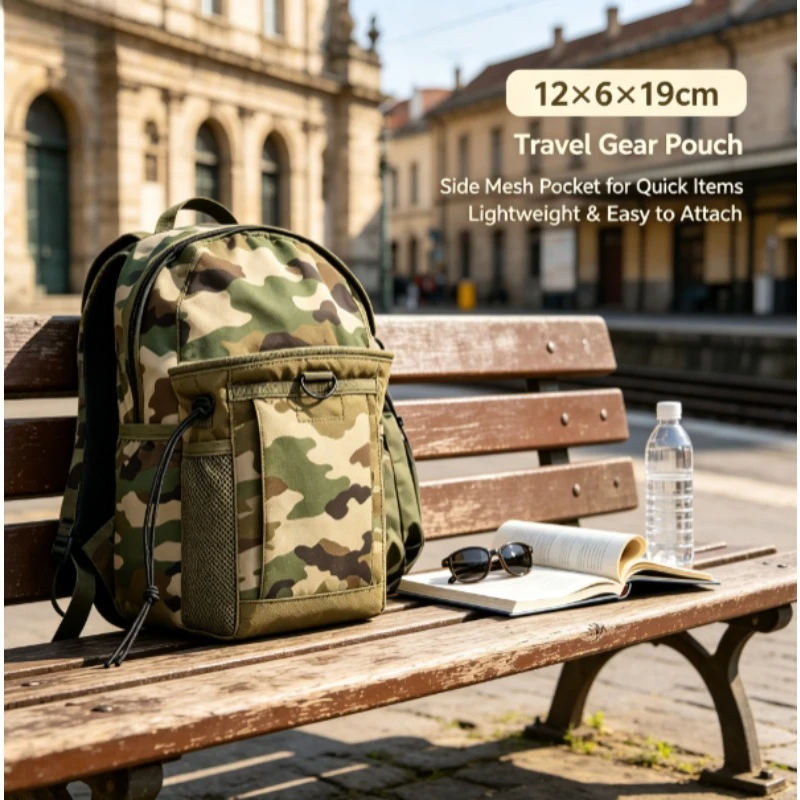 Bolsa táctica MOLLE expandible con cordón y cinturón de escalada - imagen 2