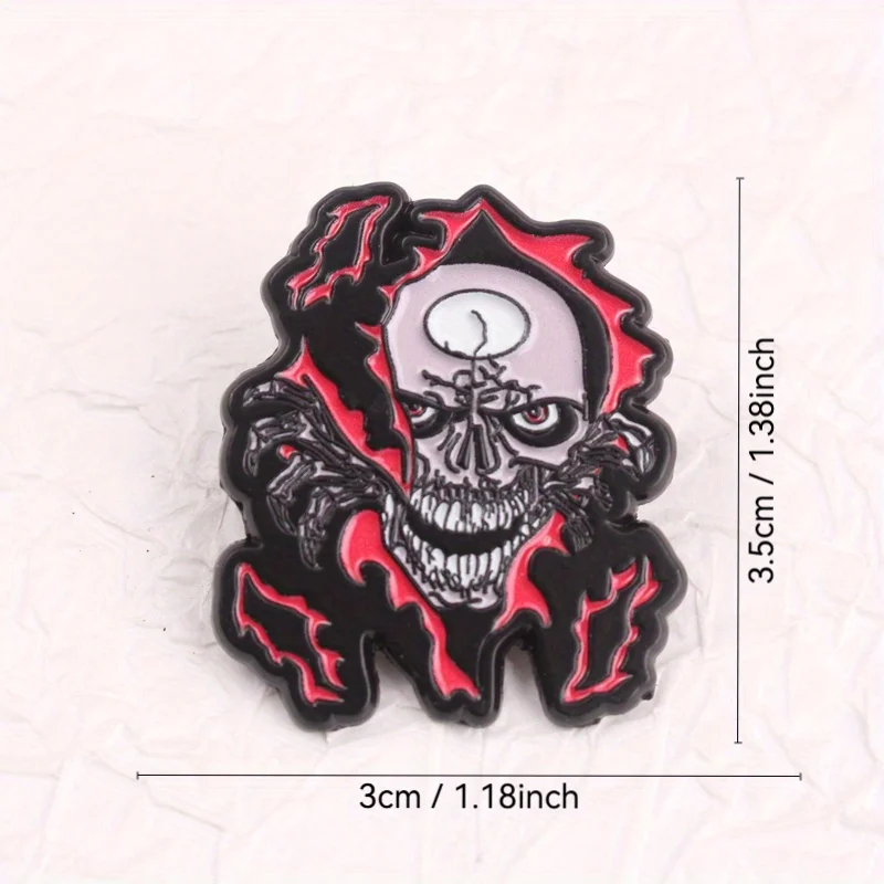 Hellfire Revenant pin calavera pulsante con venas carmesí - imagen 5