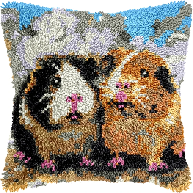 Kit de bordado Smyrna para almohadas con animales en ganchillo - imagen 3