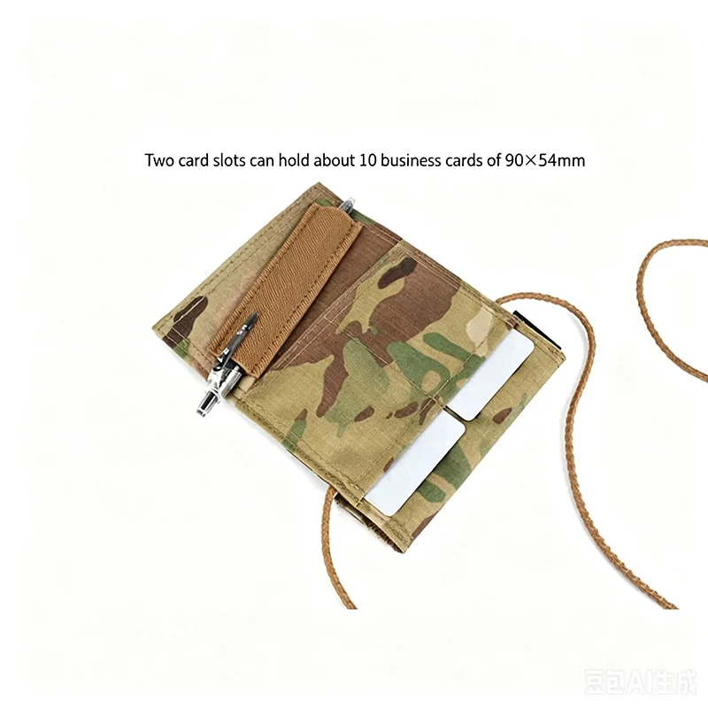 Porta documentos táctico camuflaje con cordón para cuello SS - imagen 2