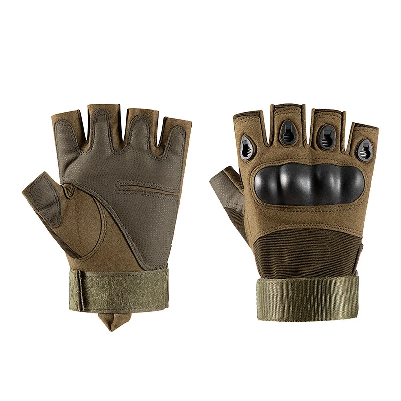 Guantes tácticos sin dedos con nudillos rígidos para airsoft y caza - imagen 4