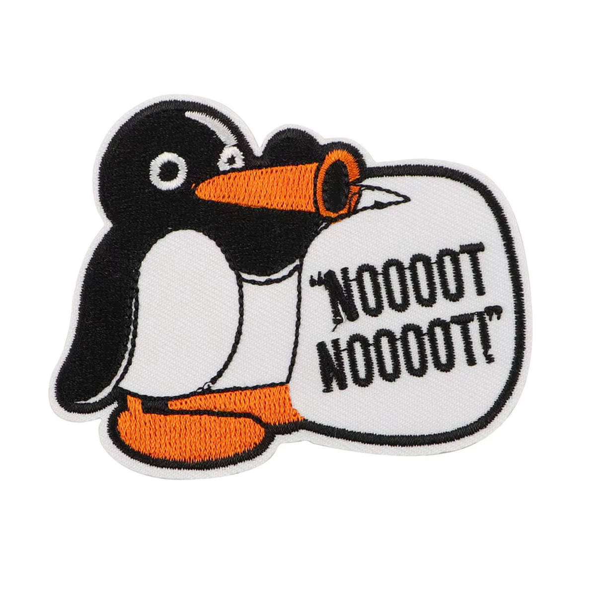 Parche bordado termoadhesivo pingüino para planchar en ropa - imagen 2