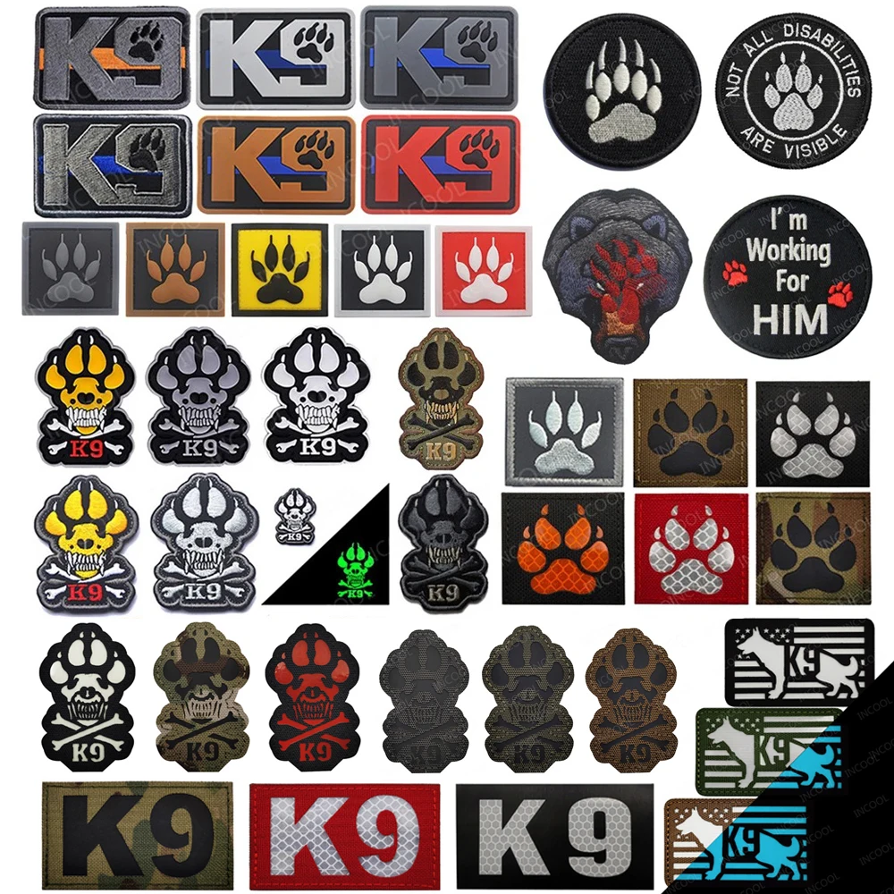 Parche K9 táctico IR reflectante – PVC azul militar - imagen 5