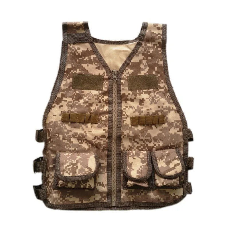 Chaleco táctico infantil de camuflaje transpirable con bolsillos - imagen 2
