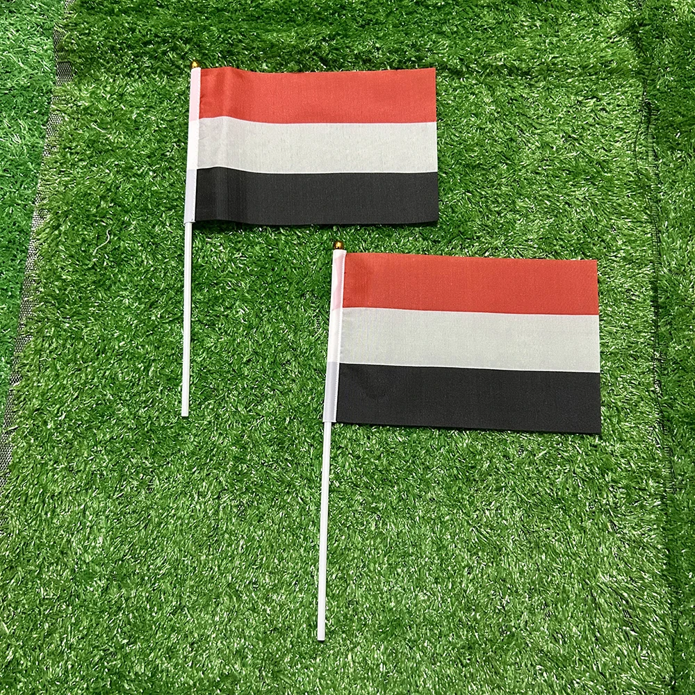 Bandera Yemen con asta plástica para agitar a mano - imagen 5