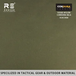 Tela Cordura Ronson NIR en PU, resistente al agua, verde oliva