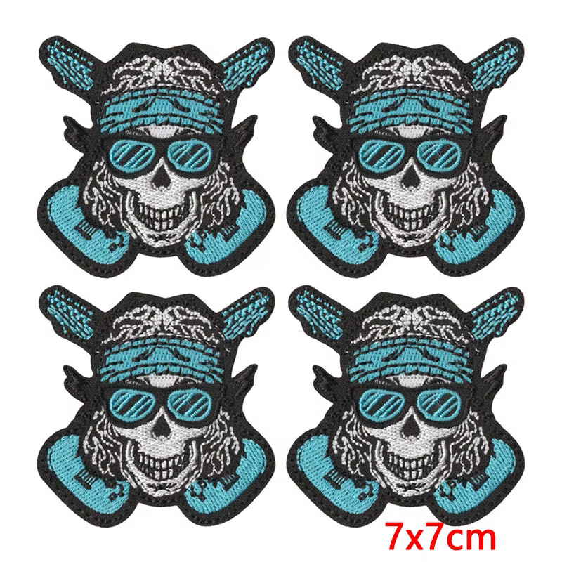 Parches termoadhesivos vaquero oeste calavera, sombrero y bota para ropa - imagen 4