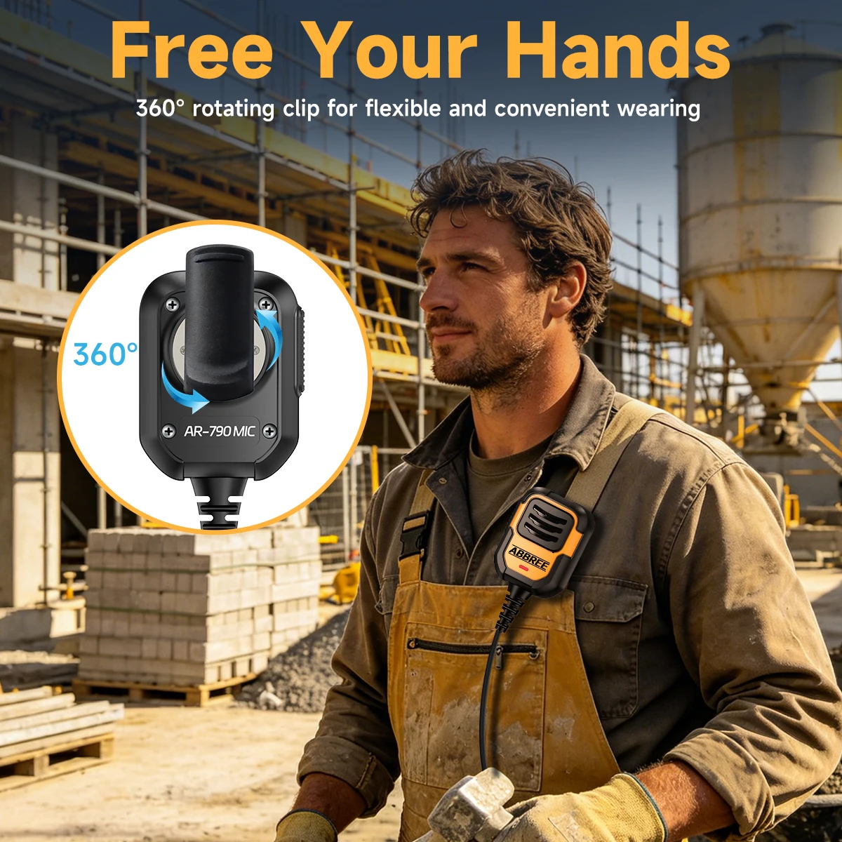 ABBREE AR-790 micrófono altavoz para Baofeng UV5R radio táctica - imagen 4