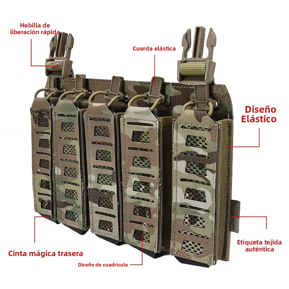 SINAIRSOFT Bolsa Táctica MP5 MP7 con MOLLE y Correas Elásticas
