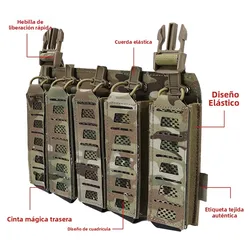 SINAIRSOFT Bolsa Táctica MP5 MP7 con MOLLE y Correas Elásticas