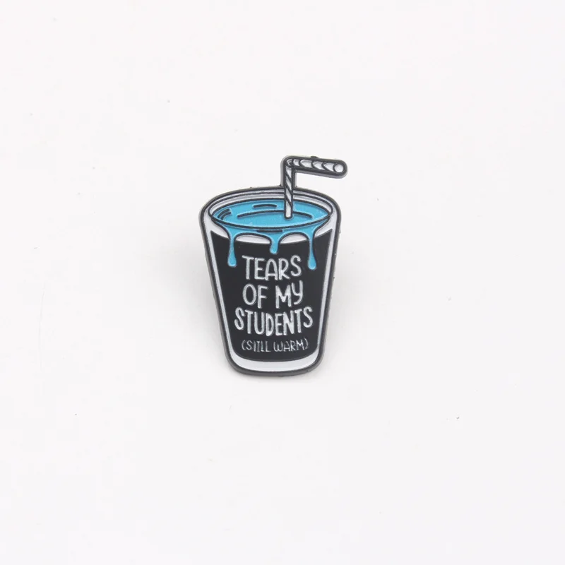 Pin esmaltado vintage con frase Lágrimas de mis alumnos – Broche - imagen 4
