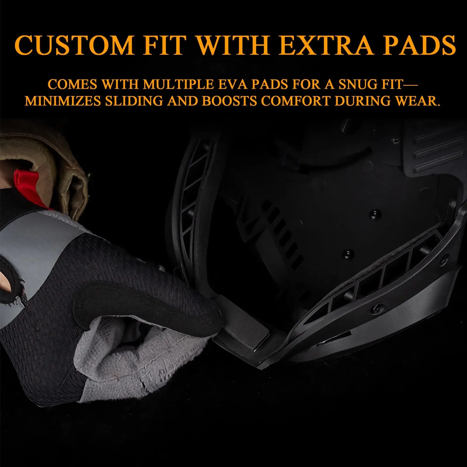Casco táctico para perros ajustable con orejeras y gafas Malinois - imagen 3