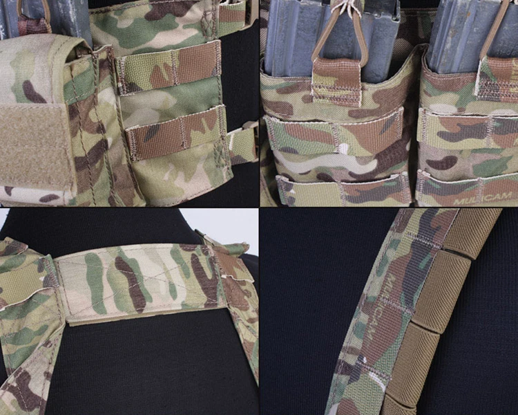 Chaleco táctico ligero EM7450 con bolsillos cargadores para airsoft - imagen 3