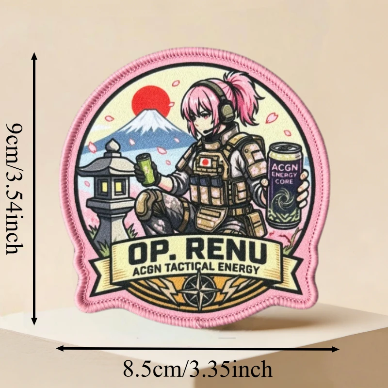 Parche táctico anime – Insignia velcro MOLLE para chaleco o mochila
