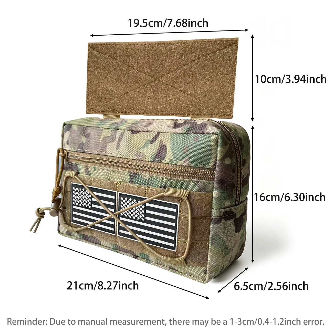 Bolsa expansión abdominal chaleco táctico – Cremallera con cuerda elástica