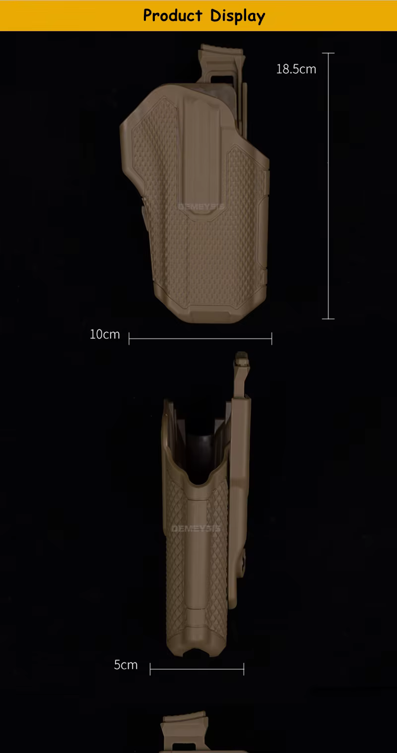 Funda con pistola insertada y cierre ajustado