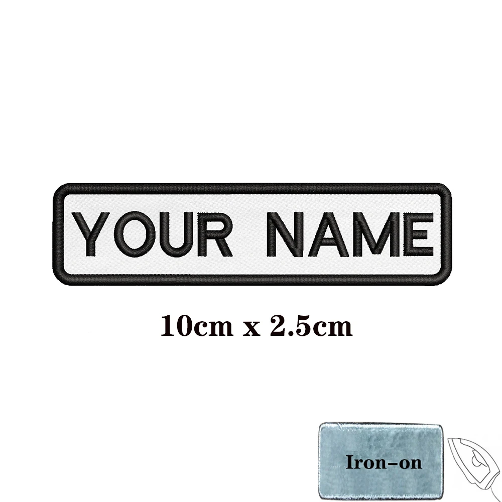 Parche táctico personalizado con rayas y nombre – Blanco lavable - imagen 4