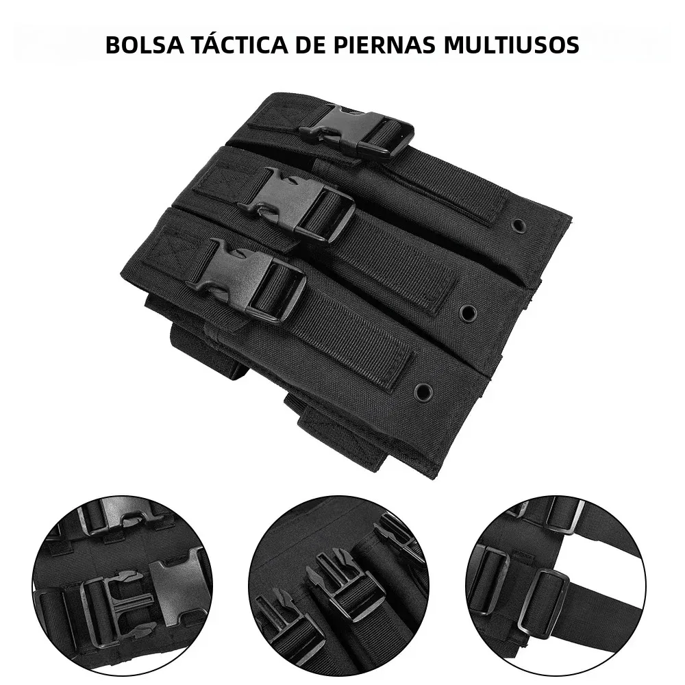 SINAIRSOFT Portacargador táctico airsoft MOLLE MP5 negro rápido - imagen 2
