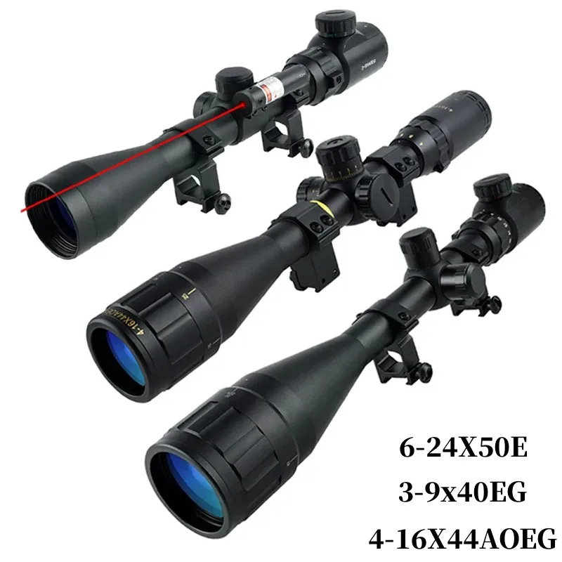 Mira óptica táctica para rifle de airsoft con retícula iluminada - imagen 4
