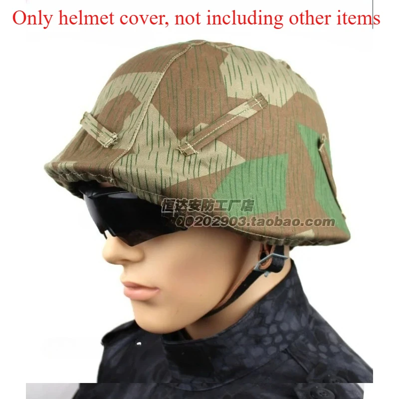 Cubierta casco táctico camuflaje M35 alemán WWII fragmentado militar - imagen 4