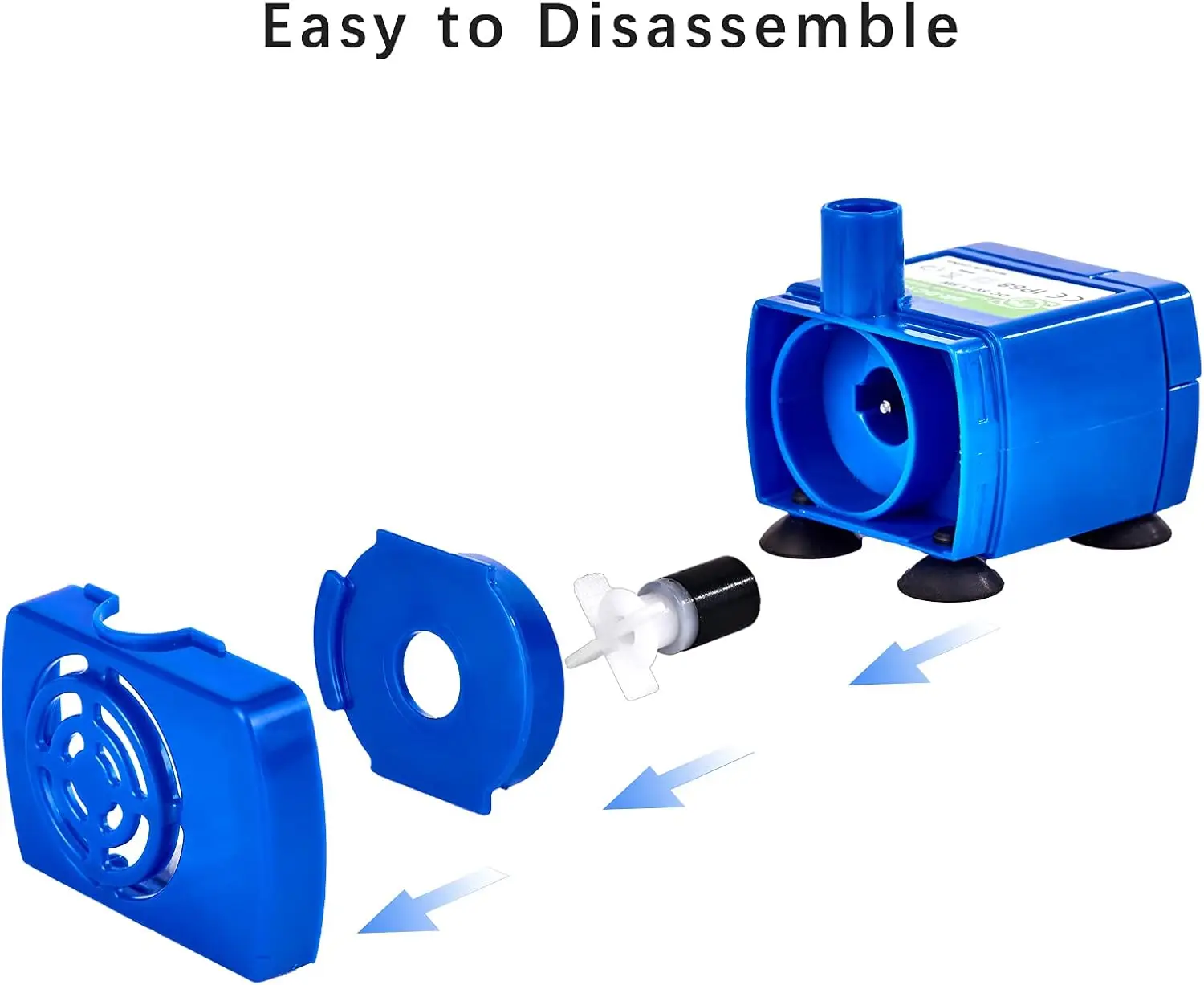 Bomba de agua W5ater bebedero mascotas LED azul USB - imagen 5