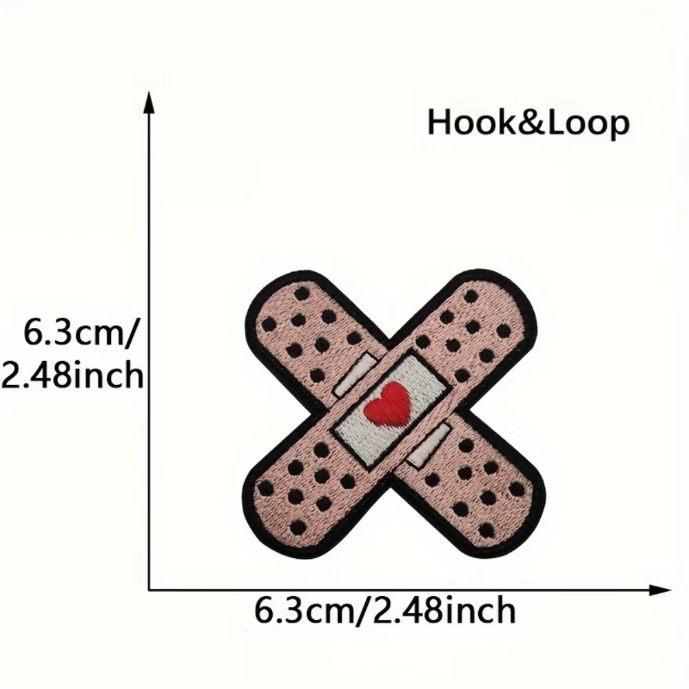 BANDAGE-AID Parche velcro táctico bordado para mochila MOLLE gorra