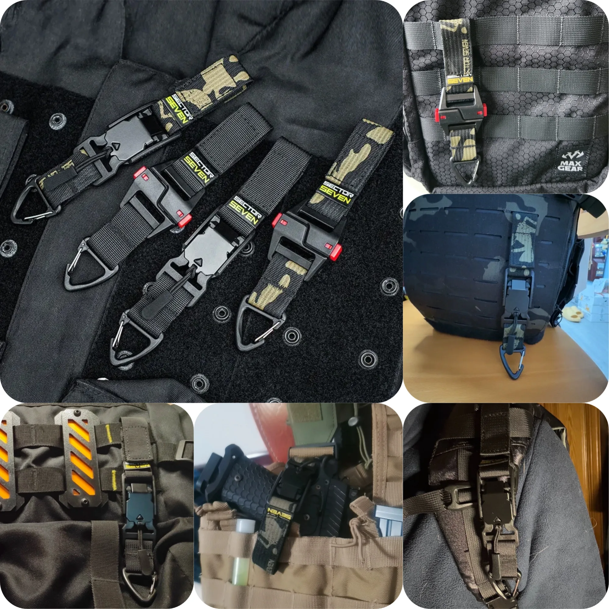 Hebilla rápida triangular táctica con gancho – Hebilla EDC de desmontaje rápido - imagen 5