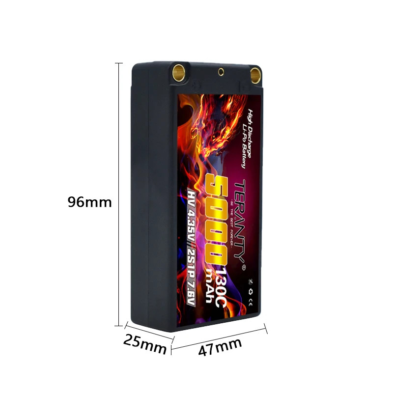 TREANTY Batería Lipo 2S 7.6V 5000mAh 130C Enchufe T para Coche RC - imagen 3