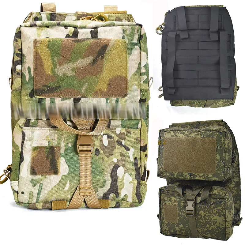 Chaleco táctico PA6 impermeable verde con bolsa de agua desmontable - imagen 3