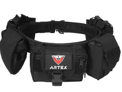 Cinturón táctico nylon para airsoft de combate con bolsa cargadores