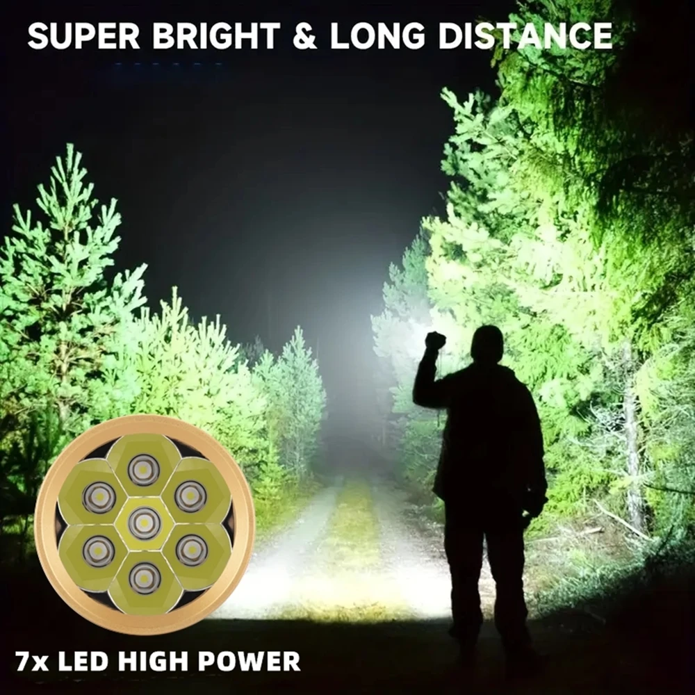 Linterna LED Táctica Recargable por USB Impermeable para Exteriores - imagen 3