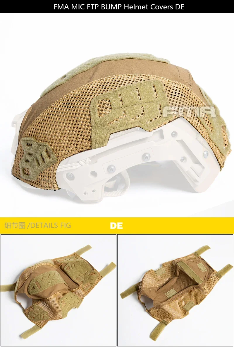 Funda protectora táctica casco FMA Wendy MIC compatible Bump - imagen 5