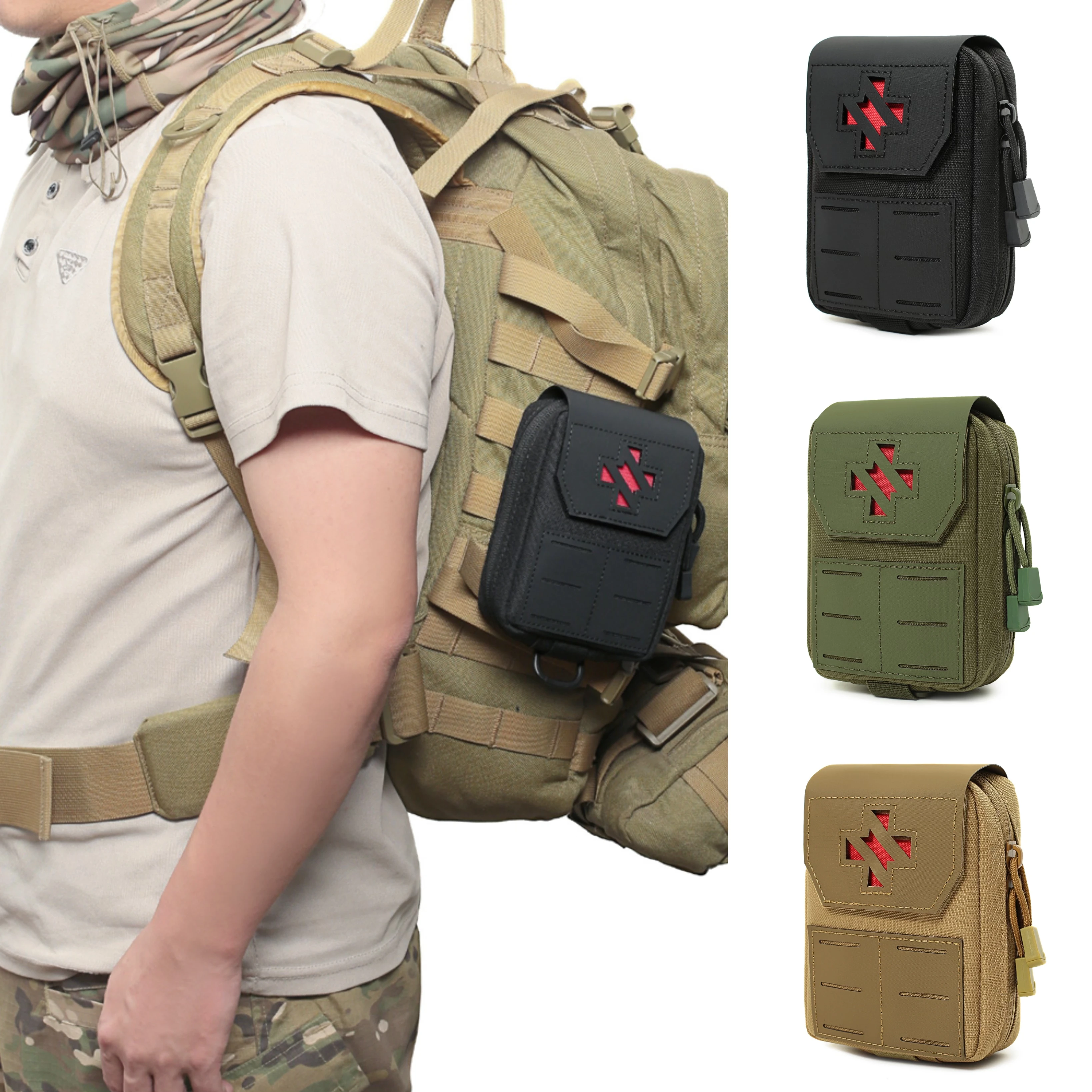 Bolsa Molle Rip-Away para Trauma Kit Primeros Auxilios, Corte Láser - imagen 5