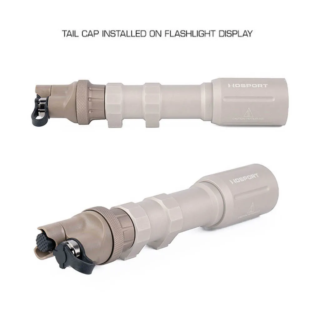 Linterna táctica Airsoft LED doble función con interruptor presión - imagen 4