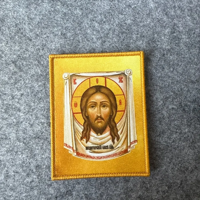 Parche táctico religioso Jesucristo velcro gancho y bucle para chalecos - imagen 3