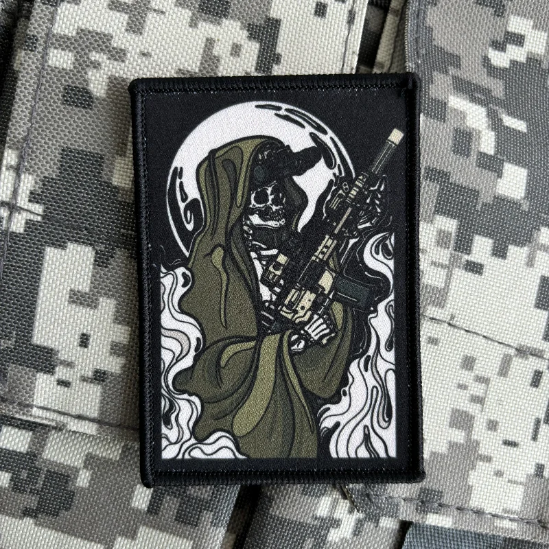 Parche táctico AR-15 Rifleman calavera insignia moral - imagen 5