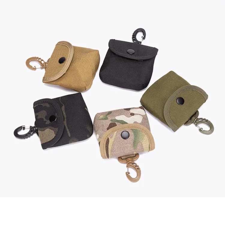 Bolsa táctica MOLLE para llaves y auriculares, uso al aire libre