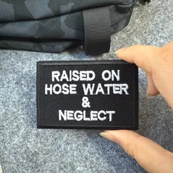 Parche táctico con velcro "Crecido con agua de grifo y negligencia"