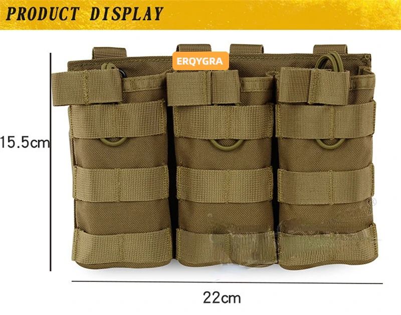 Bolsa táctica ERQYGRA triple sistema MOLLE