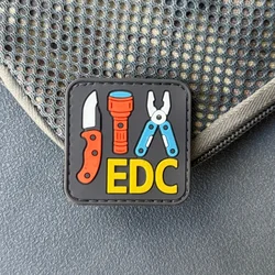 EDC Tools Parche táctico moral PVC con velcro para mochila